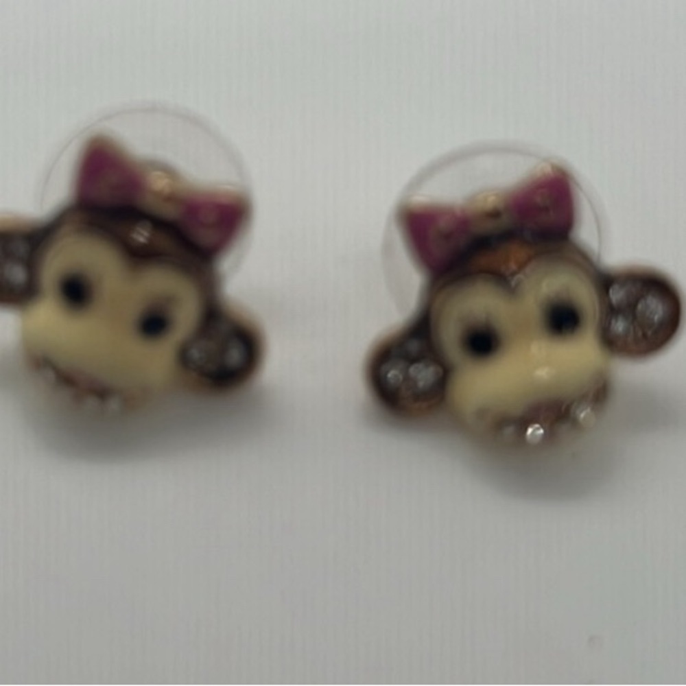 Betsey Johnson monkey earrings